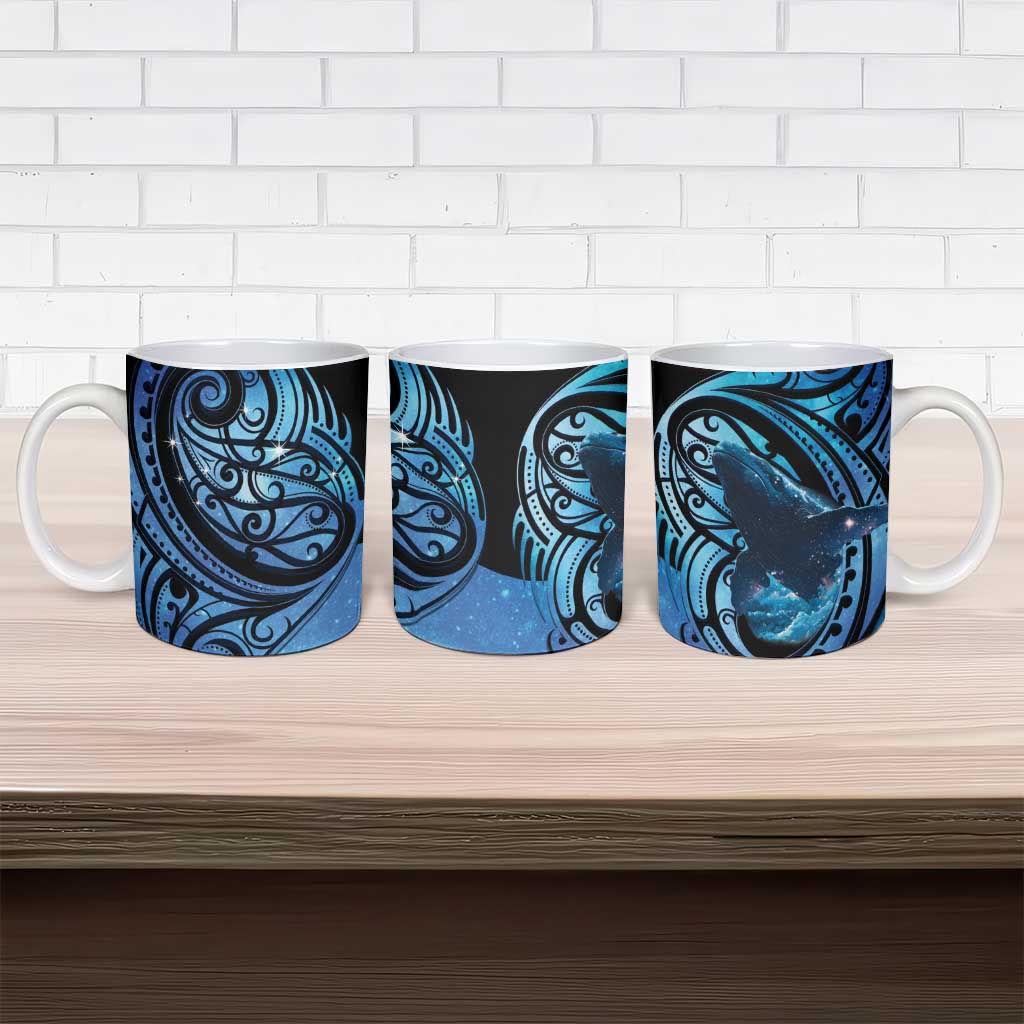 New Zealand Matariki Ceramic Mug Maori Humpback Whale Galaxy
