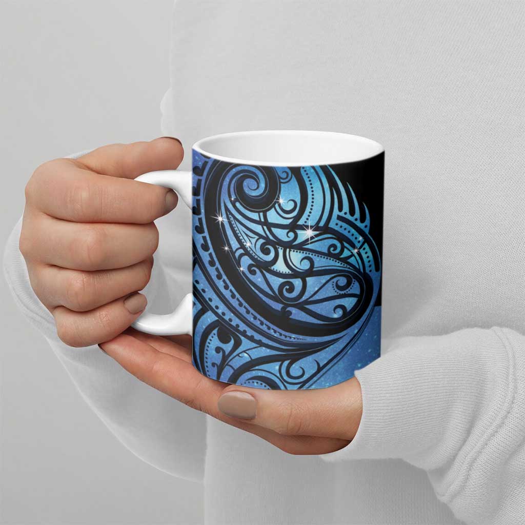 New Zealand Matariki Ceramic Mug Maori Humpback Whale Galaxy