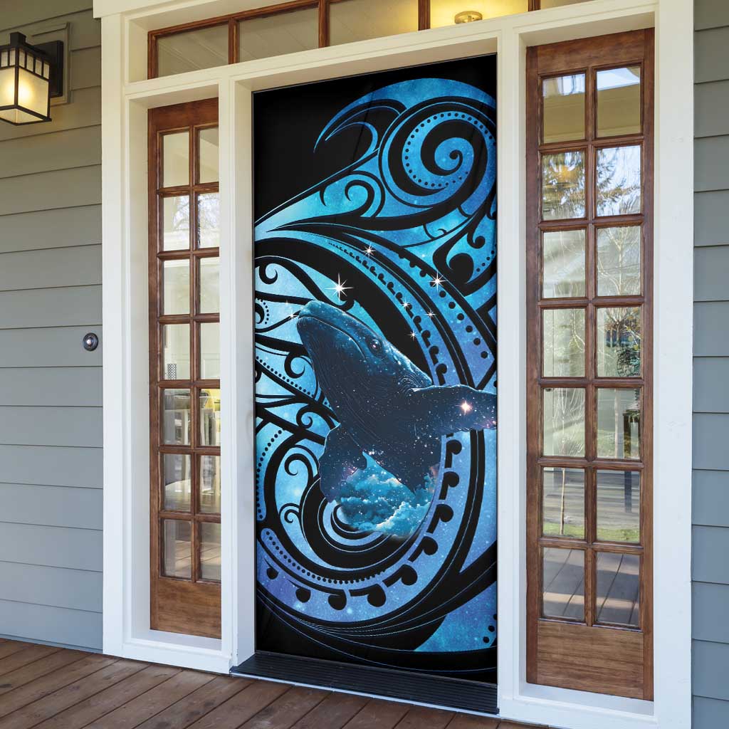 New Zealand Matariki Door Cover Maori Humpback Whale Galaxy