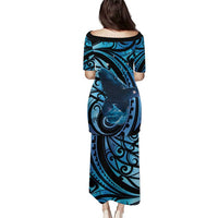 New Zealand Matariki Family Matching Puletasi and Hawaiian Shirt Maori Humpback Whale Galaxy LT22 - Polynesian Pride