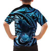 New Zealand Matariki Family Matching Summer Maxi Dress and Hawaiian Shirt Maori Humpback Whale Galaxy LT22 - Polynesian Pride