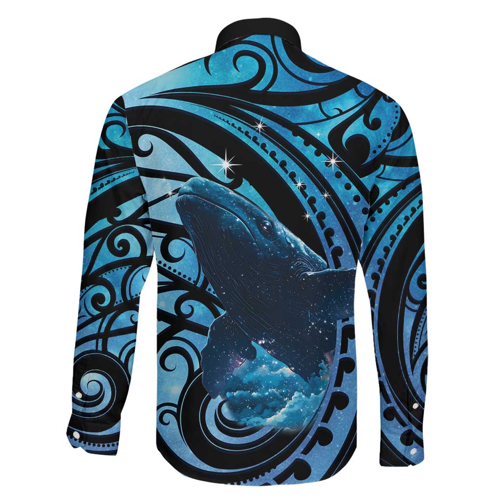 New Zealand Matariki Family Matching Summer Maxi Dress and Hawaiian Shirt Maori Humpback Whale Galaxy LT22 - Polynesian Pride