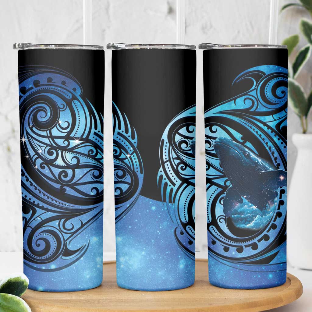 New Zealand Matariki Skinny Tumbler Maori Humpback Whale Galaxy LT22 - Polynesian Pride