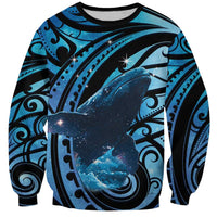 New Zealand Matariki Sweatshirt Maori Humpback Whale Galaxy
