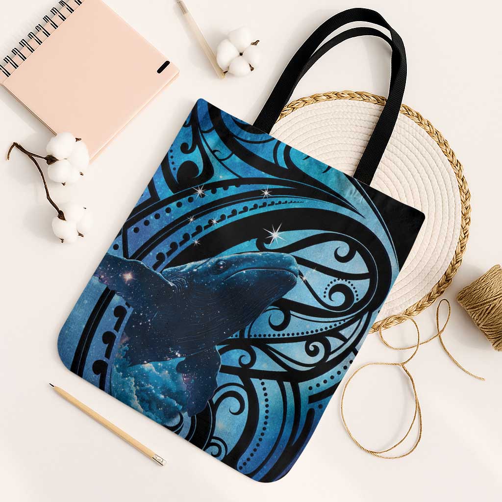 New Zealand Matariki Tote Bag Maori Humpback Whale Galaxy
