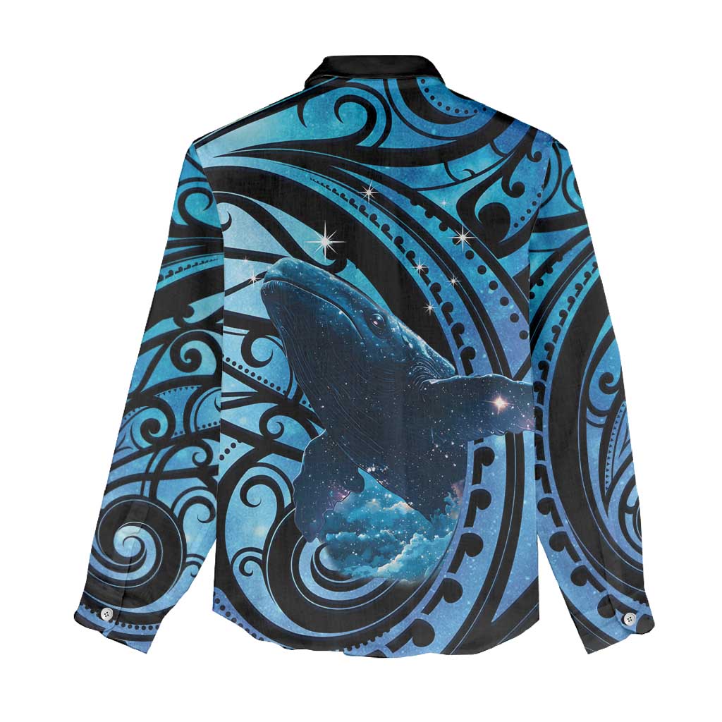 New Zealand Matariki Women Casual Shirt Maori Humpback Whale Galaxy LT22 - Polynesian Pride