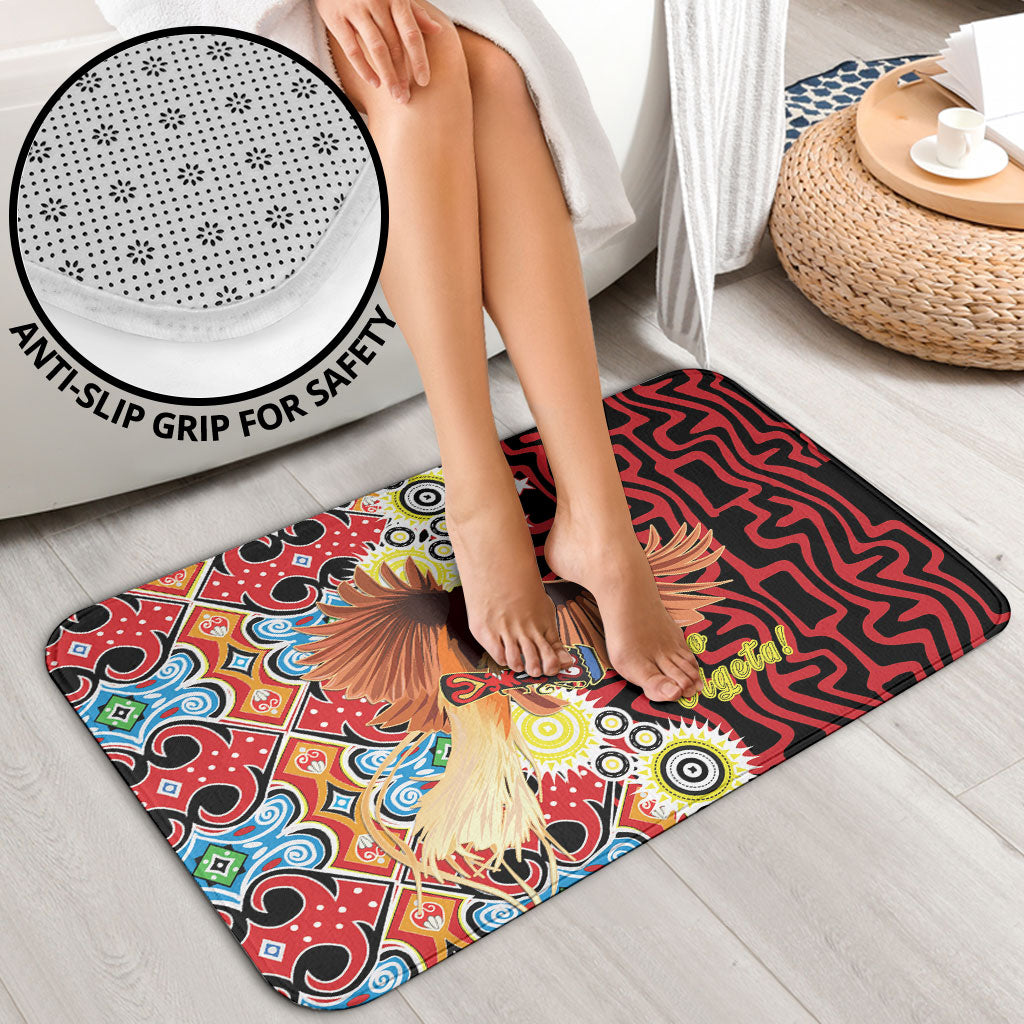 Papua New Guinea Pidgin Language Week Bathroom Set Halo Olgeta Tok Pisin Wik Bird Of Paradise Oro Batik LT22 - Polynesian Pride