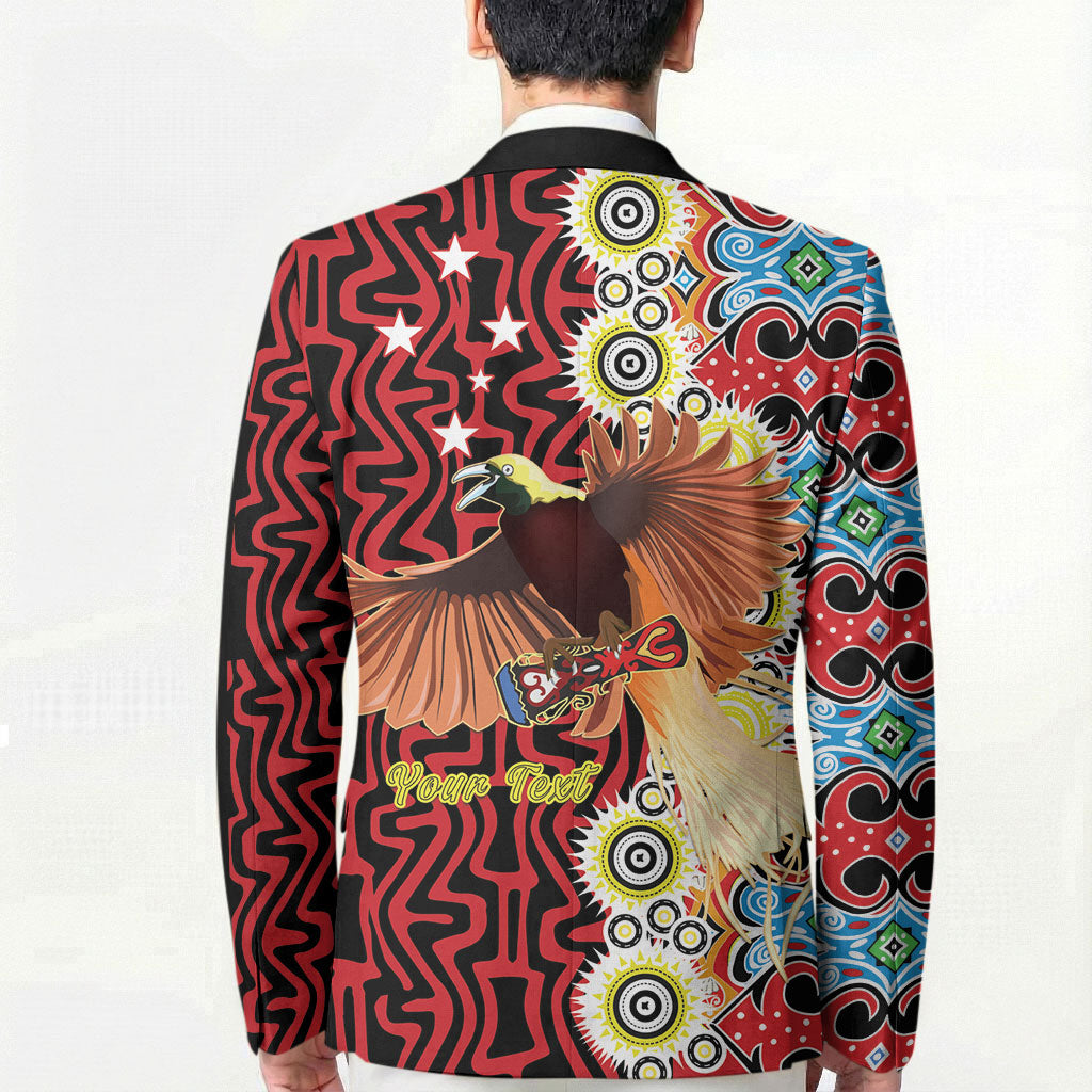 Personalised Papua New Guinea Pidgin Language Week Blazer Halo Olgeta Tok Pisin Wik Bird Of Paradise Oro Batik LT22 - Polynesian Pride
