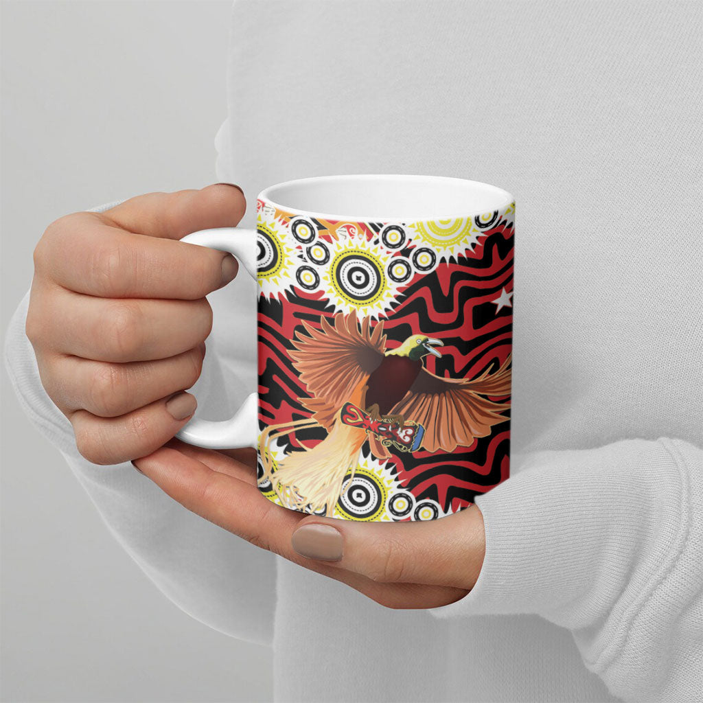 Papua New Guinea Pidgin Language Week Ceramic Mug Halo Olgeta Tok Pisin Wik Bird Of Paradise Oro Batik LT22 - Polynesian Pride