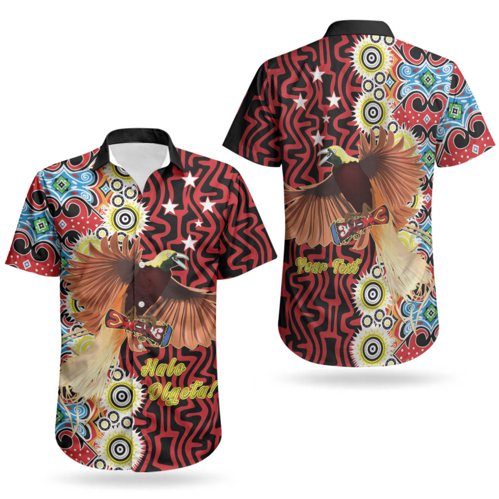 Personalised Papua New Guinea Pidgin Language Week Couples Matching Puletasi and Hawaiian Shirt Halo Olgeta Tok Pisin Wik Bird Of Paradise Oro Batik LT22 - Polynesian Pride