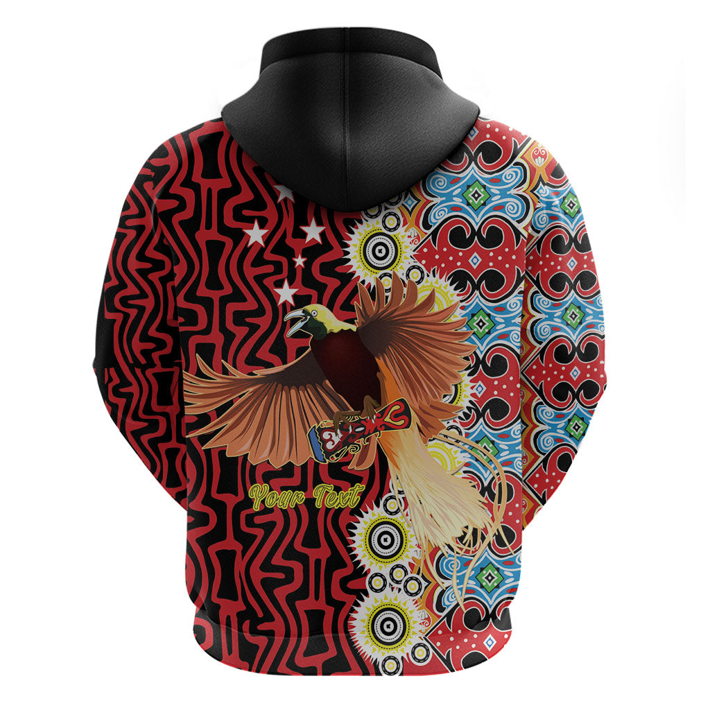 Personalised Papua New Guinea Pidgin Language Week Hoodie Halo Olgeta Tok Pisin Wik Bird Of Paradise Oro Batik LT22 - Polynesian Pride