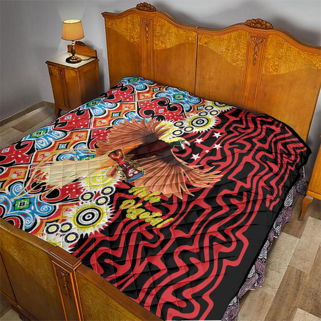 Papua New Guinea Pidgin Language Week Quilt Halo Olgeta Tok Pisin Wik Bird Of Paradise Oro Batik LT22 - Polynesian Pride
