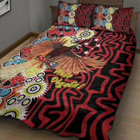 Papua New Guinea Pidgin Language Week Quilt Bed Set Halo Olgeta Tok Pisin Wik Bird Of Paradise Oro Batik LT22 - Polynesian Pride