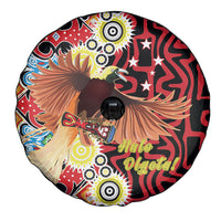 Papua New Guinea Pidgin Language Week Spare Tire Cover Halo Olgeta Tok Pisin Wik Bird Of Paradise Oro Batik LT22 - Polynesian Pride