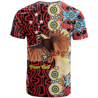 Personalised Papua New Guinea Pidgin Language Week T Shirt Halo Olgeta Tok Pisin Wik Bird Of Paradise Oro Batik LT22 - Polynesian Pride