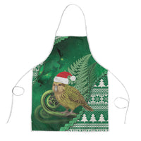 New Zealand Kakapo Christmas In July Apron Silver Fern Santa Xmas Green Color LT22 Green - Polynesian Pride