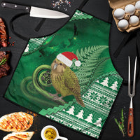 New Zealand Kakapo Christmas In July Apron Silver Fern Santa Xmas Green Color LT22 Green - Polynesian Pride