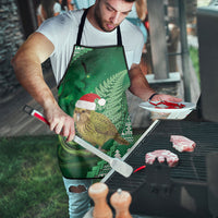 New Zealand Kakapo Christmas In July Apron Silver Fern Santa Xmas Green Color LT22 - Polynesian Pride