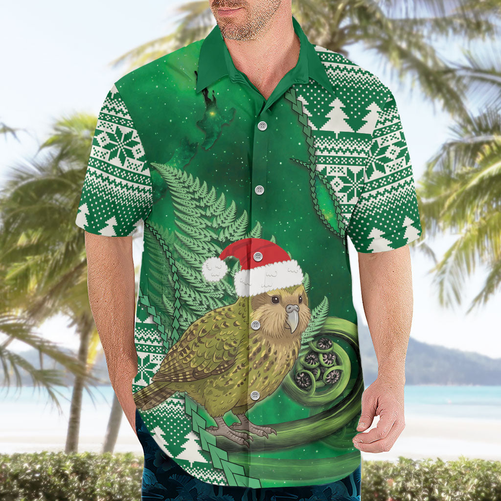 New Zealand Kakapo Christmas In July Hawaiian Shirt Silver Fern Santa Xmas Green Color LT22 - Polynesian Pride