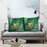 New Zealand Kakapo Christmas In July Pillow Cover Silver Fern Santa Xmas Green Color LT22 - Polynesian Pride