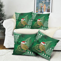 New Zealand Kakapo Christmas In July Pillow Cover Silver Fern Santa Xmas Green Color LT22 - Polynesian Pride