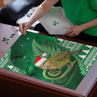 New Zealand Kakapo Christmas In July Puzzle Silver Fern Santa Xmas Green Color LT22 - Polynesian Pride