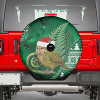 New Zealand Kakapo Christmas In July Spare Tire Cover Silver Fern Santa Xmas Green Color LT22 - Polynesian Pride