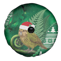 New Zealand Kakapo Christmas In July Spare Tire Cover Silver Fern Santa Xmas Green Color LT22 - Polynesian Pride