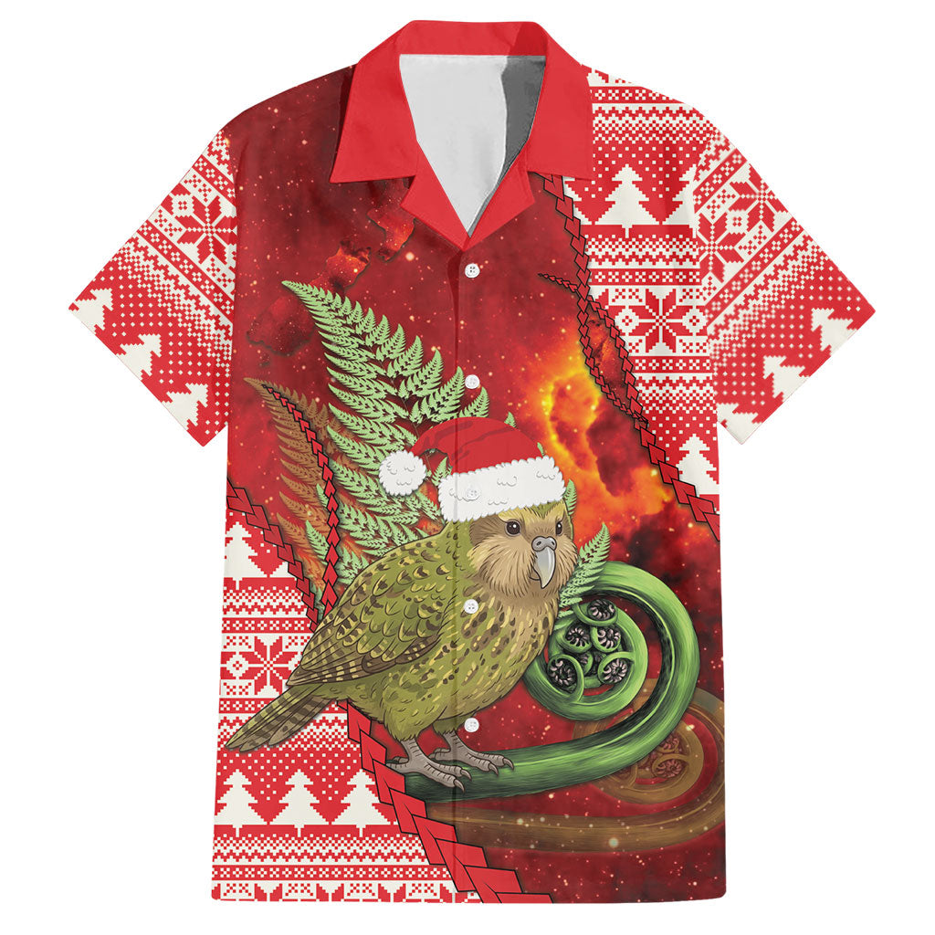 New Zealand Kakapo Christmas In July Hawaiian Shirt Silver Fern Santa Xmas Red Color LT22 Red - Polynesian Pride