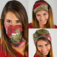 New Zealand Kakapo Christmas In July Neck Gaiter Silver Fern Santa Xmas Red Color LT22 - Polynesian Pride