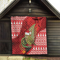 New Zealand Kakapo Christmas In July Quilt Silver Fern Santa Xmas Red Color LT22 - Polynesian Pride