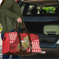 New Zealand Kakapo Christmas In July Travel Bag Silver Fern Santa Xmas Red Color LT22 - Polynesian Pride