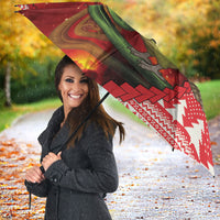 New Zealand Kakapo Christmas In July Umbrella Silver Fern Santa Xmas Red Color LT22 - Polynesian Pride