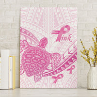 Breast Cancer Awareness Canvas Wall Art Pink Ribbon Turtle Polynesian Pattern White LT22 Without Frame Pink - Polynesian Pride