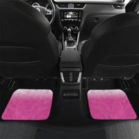 Breast Cancer Awareness Personalised Car Mats Pink Ribbon Turtle Polynesian Pattern White