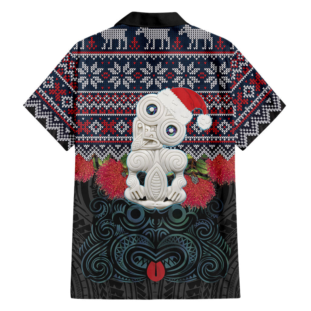 New Zealand Hei Tiki Christmas In July Family Matching Mermaid Dress and Hawaiian Shirt Pohutukawa Santa Xmas Polynesian Pattern LT22 - Polynesian Pride