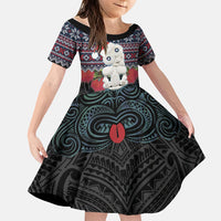 New Zealand Hei Tiki Christmas In July Family Matching Puletasi and Hawaiian Shirt Pohutukawa Santa Xmas Polynesian Pattern