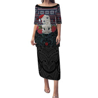 New Zealand Hei Tiki Christmas In July Family Matching Puletasi and Hawaiian Shirt Pohutukawa Santa Xmas Polynesian Pattern