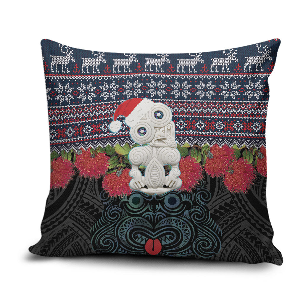 New Zealand Hei Tiki Christmas In July Pillow Cover Pohutukawa Santa Xmas Polynesian Pattern