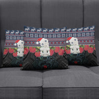New Zealand Hei Tiki Christmas In July Pillow Cover Pohutukawa Santa Xmas Polynesian Pattern
