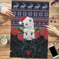 New Zealand Hei Tiki Christmas In July Puzzle Pohutukawa Santa Xmas Polynesian Pattern