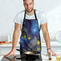 New Zealand Kokako Bird Apron Kowhai Galaxy Style Polynesian Pattern