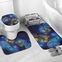New Zealand Kokako Bird Bathroom Set Kowhai Galaxy Style Polynesian Pattern