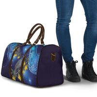 New Zealand Kokako Bird Travel Bag Kowhai Galaxy Style Polynesian Pattern
