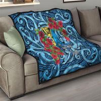New Zealand Father's Day Quilt Best Dad Trophy Red Rose Maori Pattern LT22 - Polynesian Pride