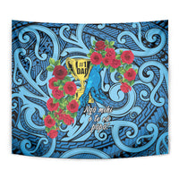 New Zealand Father's Day Tapestry Best Dad Trophy Red Rose Maori Pattern LT22 - Polynesian Pride