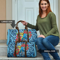 New Zealand Father's Day Travel Bag Best Dad Trophy Red Rose Maori Pattern LT22 - Polynesian Pride
