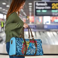 New Zealand Father's Day Travel Bag Best Dad Trophy Red Rose Maori Pattern LT22 - Polynesian Pride