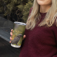 New Zealand Kaka Bird Tumbler Cup Kowhai Flower Landscape Style