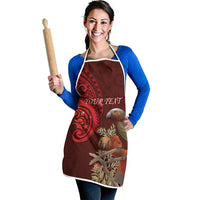 New Zealand Kaka Bird Personalised Apron Pohutukawa Matariki Maori Pattern